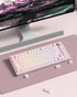 Klymra 142Key Set, 142 60% 65% 75% 87 104 108 Pink Jade keycap, Translucent Double Shot Keys Cherry Profile for Layout