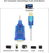DTECH 10 Feet USB 2.0 to RS232 DB9 Serial Port Adapter Cable with FTDI Chipset for Windows 11, 10, 8, 7 and Mac Linux