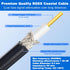 RG8x Coaxial Cable, 3 Pack 1ft Jumper CB Coax Cable with PL259 Male UHF Connector for CB HAM Radio