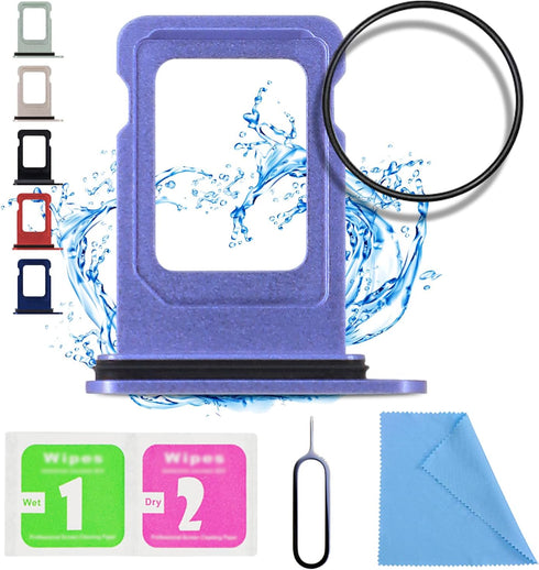 ASDAWN for iPhone 12 SIM Card Slot Replacement, Waterproof Rubber Ring and SIM Pin, Single Sim Version