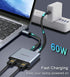 vienon 4K@60HZ, 3.0, 100W 3/4 USB C to Dual HDMI Adapter USB C Hub HDMI Adapter for Dual Monitors with USB-A PD