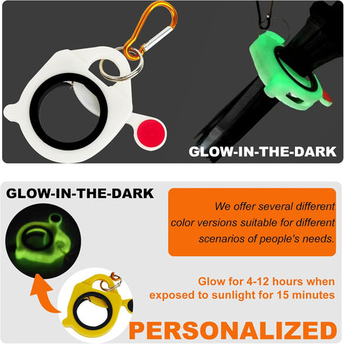Zip Tie Organizer, Glow in the Dark Cable Tie Holder for Electrician Management, Reusable Light Plastic (White, 4 Pcs)