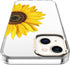 BAISRKE Clear Case with Flowers for iPhone 13, Shockproof Floral Pattern Hard Back Cover, Yellow Sunflower