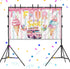 xuanflyF 4th 4th Ice Cream Birthday Party Decoration, Ice Cream Birthday Backdrop Banner, Four Ever Sweet Birthday