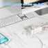 Kungfuking Power Strip with USB, Wall Mountable Surge Protector, 2 AC Outlets & 2 USB Ports, 6.56 FT White