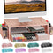 gianotter Desk Computer Monitor Stand Riser - Rose Gold Organizer with Drawer and 2 Pen Holders for Office Supplies