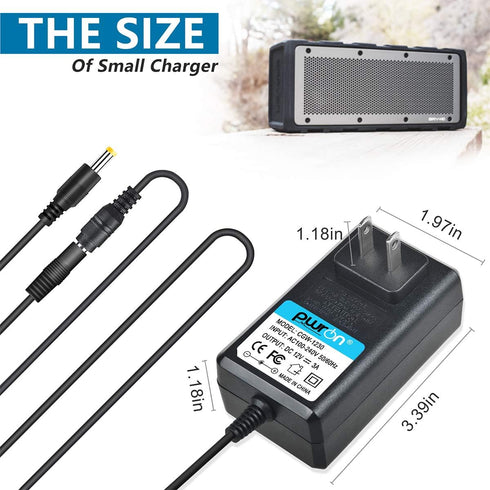 PwrON 12V AC Adapter for Braven BRV-X Ultra Rugged Wireless Speaker, Power Supply for BRV-HD Bluetooth Speaker