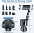 2 in 1 Car Cup Holder Phone Tablet Mount, Adjustable Long Arm with 360° Rotation for All Smartphones and Tablets