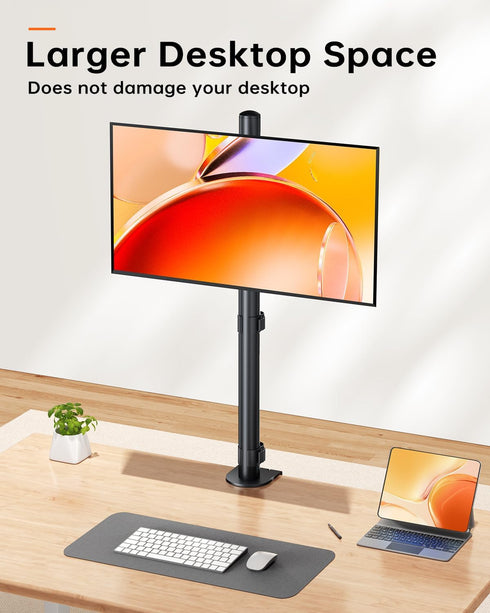 H&C(hcck&Cllassp) 13-27'' 31.5 Inch 17.6lbs 75x75-100x100mm Monitor Arm Desk Mount for Monitors, Single Extra Tall