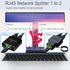 Gigabit Ethernet Splitter 1 to 2 - RJ45 Internet Splitter Adapter with USB Power Cable, 1000Mbps High Speed for 2