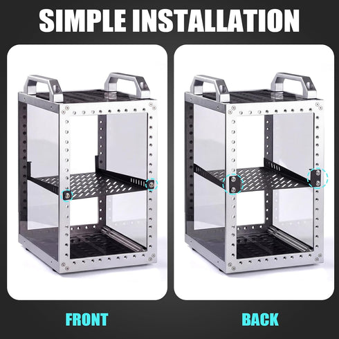 ElaraBerry 1 Pack 0.5u 7.87" 10" Server Rack Shelf Deep Ventilation Rackmount Cantilever Tray Bracket for Network