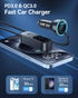 Rocoren 105W USB C Car Charger 6-Port for Family Travel, PD 35W & QC3.0 30W Super Fast Charging for Multiple Devices