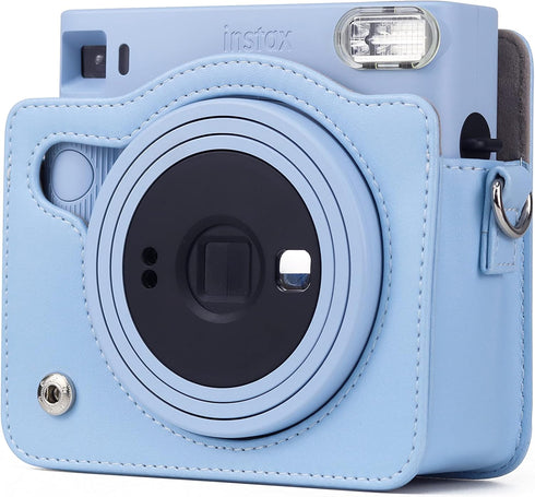 Rieibi SQ1 Case, Protective PU Leather Cover for Fujifilm Instax Square SQ1 Instant Camera with Adjustable Strap