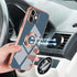Omorro Ring Holder Case for iPhone 11, Built-in 360 TPU Rotation Kickstand, Glitter Plating Rose Gold Edge, Slim Luxury