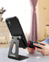 CreaDream Adjustable Aluminum Desktop Cell Phone Stand, Dock, Holder Compatible with iPhone Xs Max Xr 8 7 6 6s Plus SE