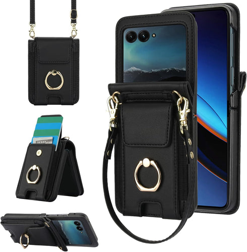 Asuwish Phone Case for Motorola Moto Razr 50 Ultra/Razr+ 2024/Razr Plus 2024 Wallet
