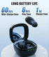 STUPIDYIN 5.3 30H IP54 Wireless Earbuds, Bluetooth Headphones with Semi-Transparent Case, Playback LED Power Display