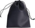 BCP 3pcs 7.5x9 Black Color PU Leather Double Drawstring Protection Headphone Pouch Bag