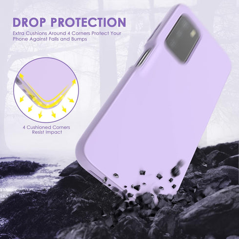 Shop Samsung Galaxy A03s Case: Slim Shockproof Silicone, Durable TPU Dual Layer, Cute Lavender Purple Cover.