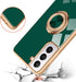 Compatible with Samsung Galaxy S21 Case, Finger Ring Holder Rose Gold Plating Design for Women, Shockproof TPU Bumper