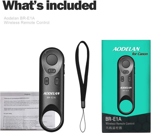 Wireless Camera Remote Control Shutter Release for Canon EOS Rebel SL2, SL3, 77D, R8, R5, R6 II, R6, PowerShot