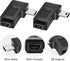 UCEC USB 2.0 Adapter Plug - Mini USB to Mini USB, Left and Right Angle, Pack of 2