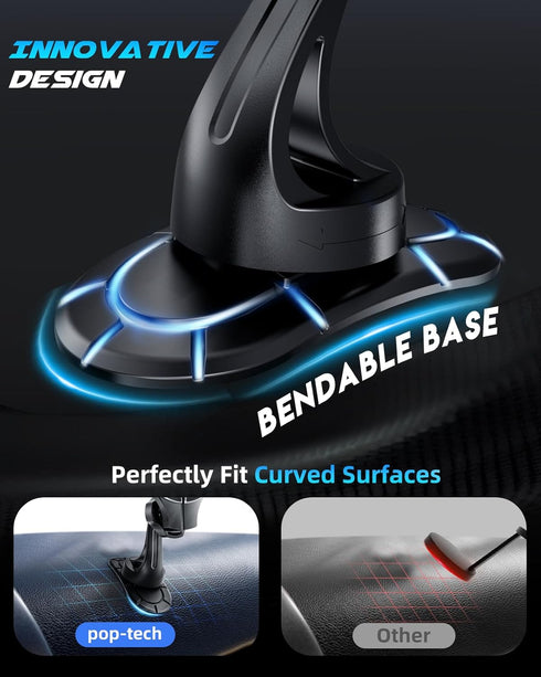 pop-tech 360 16 15 14 13 12 for MagSafe Adhesive Car Mount, Strong Magnets Car Phone Holder Mount for Dashboard