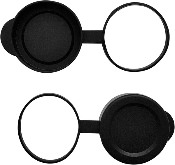 Black Rubber Cover Set for 42mm Binocular/Monocular Objective Lens Caps, Internal Diameter 50.5-51.8mm