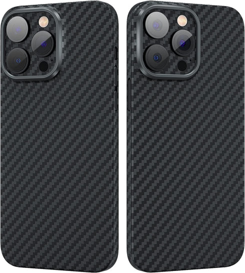 MEMUMI Carbon Fiber Case for iPhone 14 Pro Max - Durable Slim Fit with Military-Grade Drop Protection