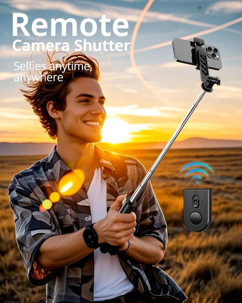 UBeesize 52'' Selfie Stick Tripod for iPhone and Android, Extendable Phone Tripod Stand with Remote, Portable Selfie