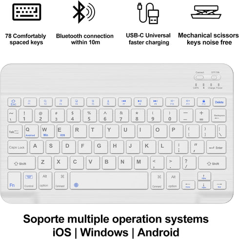 SENGBIRCH Keyboard Case for iPad Pro 11-inch (M4) 2024, Bluetooth Detachable Keyboard with Pencil Holder (Pink)