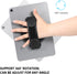Hpmjz 360 7-11" Tablet Stand with Hand Strap Universal Tablet Hand Strap Holder Degree Rotating Sticky Tablets Stand