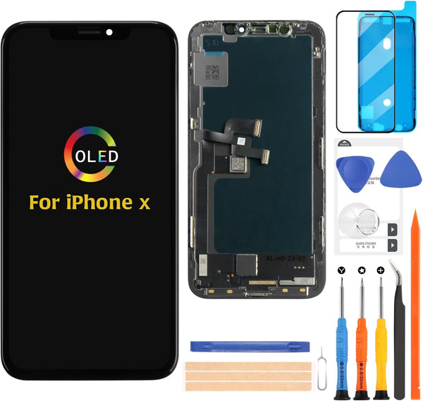 iPhone X (OLED) Screen Replacement A1865 A1901 A1902 A1903 - LCD Display Touch Digitizer Full Assembly Repair Kits