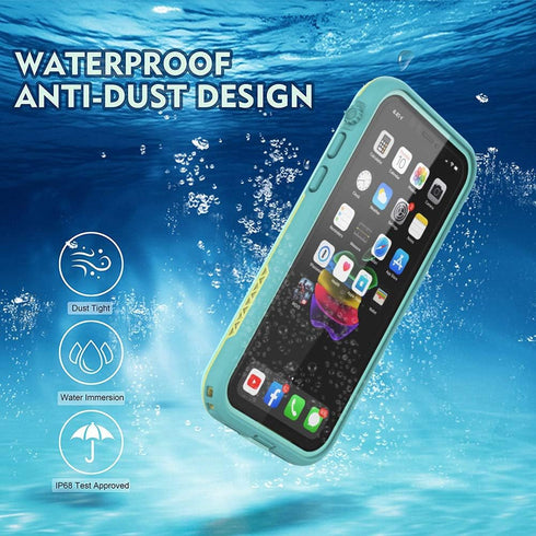 for iPhone 11 Waterproof Case, 6.1 Screen Protector Underwater Shockproof Full-Body Dustproof Rugged Case for Apple