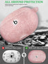 Olytop Soft Silicone Case for Beats Studio Buds/Buds + with Cleaner Kit 2021/2023, Protective Skin with Keychain, Rose