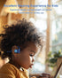 Kid Headphones for School, Air Conduction Open Ear Design, 3.5mm Wired Cord, Ultra-Comfort for School Activities-Blue