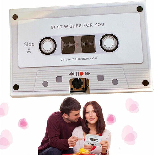 LIURONGNI Cassette 30/60/300 Voice Recording Tape Gift Seconds Message Recorder Customizable Sound Greeting Card