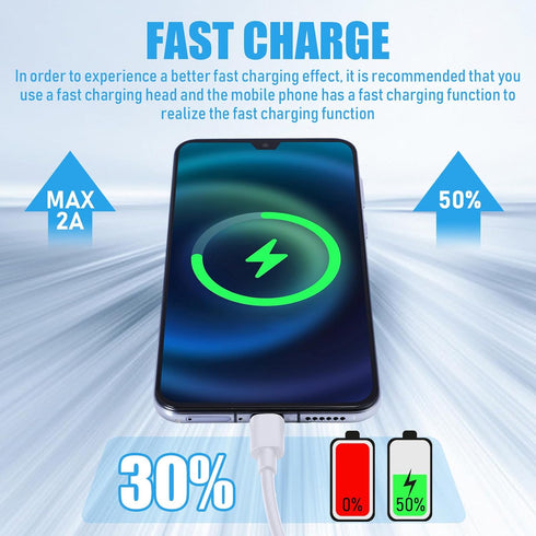 Kanayu 50 Pcs Micro USB Cable Bulk, 3.3 Ft Fast Charging Cable, Compatible with Samsung Galaxy S7, S6 Edge, Kindle, PS4
