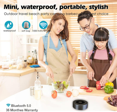 Smart LED Touch Play Bluetooth Speaker - Portable Wireless Speakers with HD Sound, 12-Hour Playtime, Bluetooth 5.0, TF