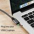 Right Angle USB C Male to Female Extension Cable 3.3ft, Type C 3.1 Gen 2, 10Gbps Data, 4K Video, 100W Charging