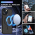 QLTYPRI Magnetic iPhone 12 Case/iPhone 12 Pro Case (6.1 inch) Compatible with Wireless Charger, Protective Shockproof Translucent Case Matte Slim Thin Silicon Phone Cover for Women Girls Men - Black