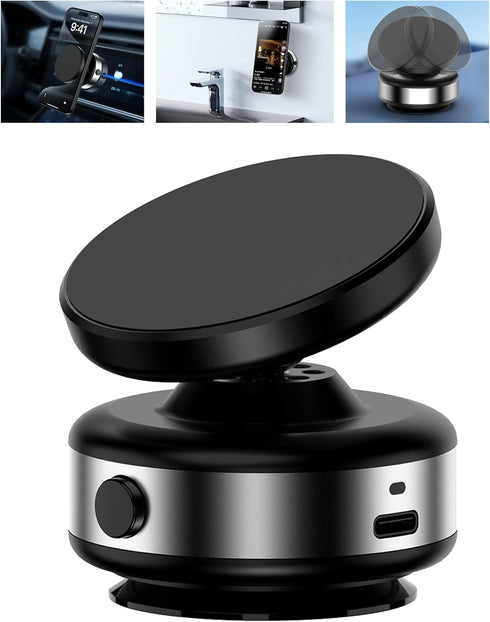 Generic Electric Vacuum Suction Cup Magnetic Phone Mount, 360 Rotatable Magnetic Cell Phone