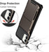 Vofolen iPhone 11 Wallet Case, 4-Card Holder ID Slot, Anti-Scratch Dual Layer Hybrid TPU Bumper Cover