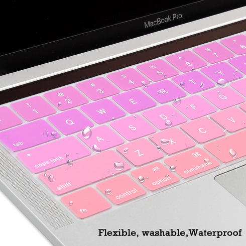 Batianda Ultra Thin Gradient Color Keyboard Cover Protector for 13 inch and 15 inch MacBook Pro