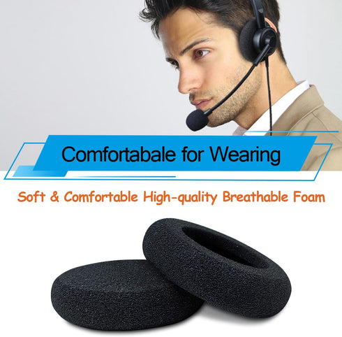 Foam Ear Cushions Replacement for Plantronics Headset, 6 Pack for HW251N HW261N HW510 HW520 Blackwire 3210 3220