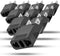 Fosmon 10 Pack European to US Plug Adapter, Black, EU to USA, Canada Travel Plug Converter, Small 2 Prong Charger