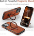 12/12 6.1", for iPhone Pro Case with Stand, Compatible with MagSafe, Slim PU Leather & TPU Drop-Proof Protective