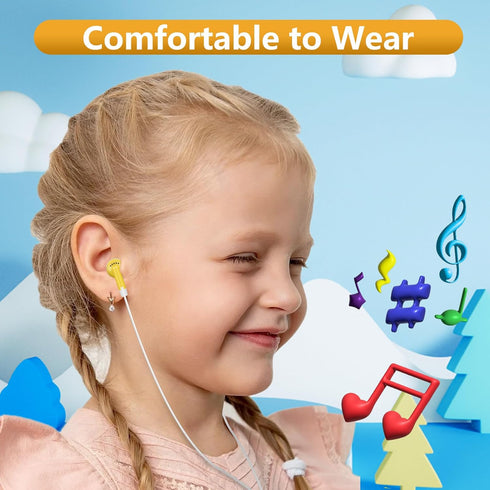 30 Packs Kids Earbud Headphones Bulk,Wired Earphones with 3.5 mm Jack Multi Colored Perfect for Classroom School Students Children and Adult (10 Mixed Colors A)