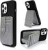 M-Plateau Phone Wallet Stick ON, Card Holder for Cell Phone with Elastic Magnetic Closure, Bifold Credit Card Holder