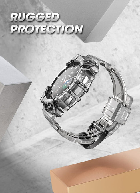 SUPCASE Unicorn Beetle Pro Band with Case for Samsung Galaxy Watch 4 Classic 46mm, Heavy Duty Protection